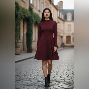 PrettyGarden Long Sleeve Flared Corset Mini Dress - Size Large